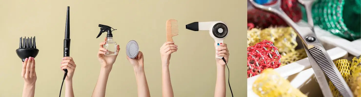 Hairstyling-Tools im Friseurbedarf Sortiment für professionelles Frisieren