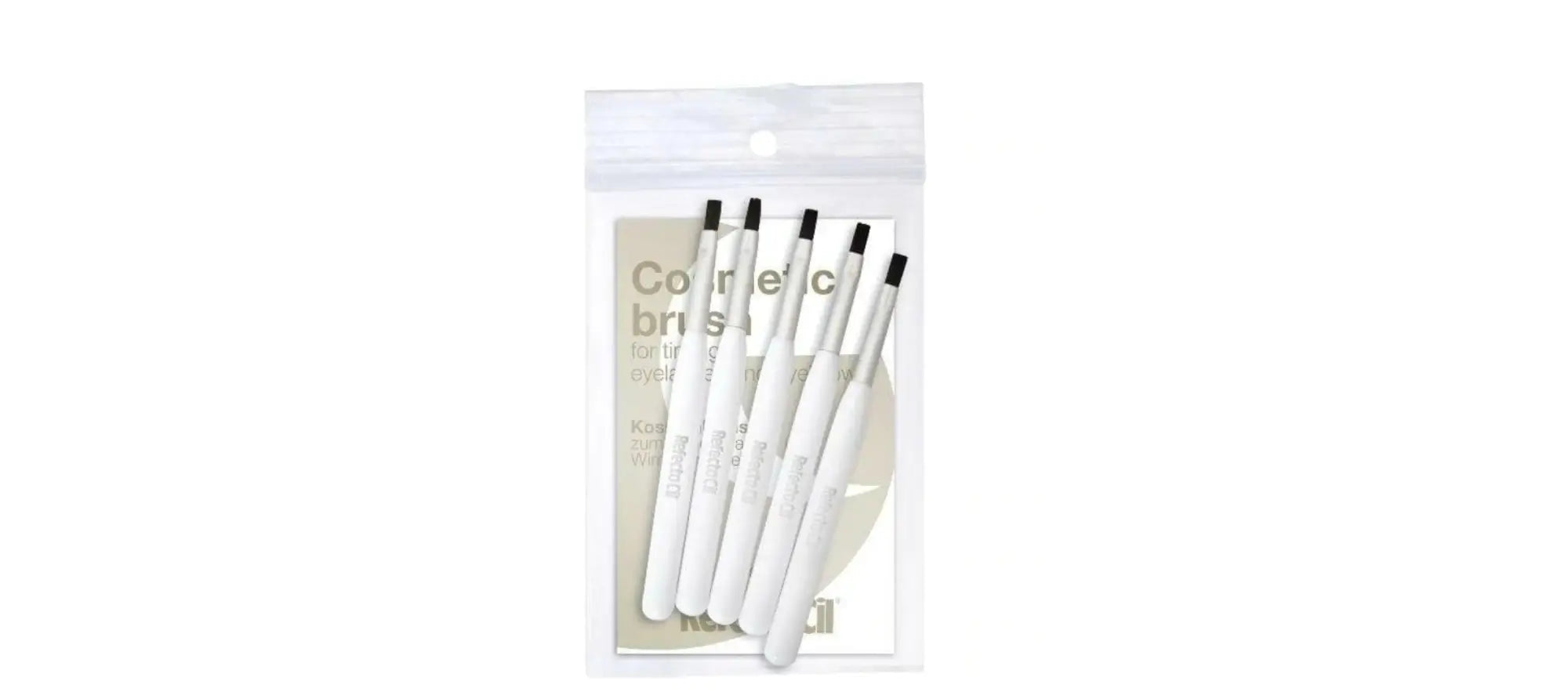 RefectoCil Kosmetikpinselset mit weißen Griffen für präzentes Make-up