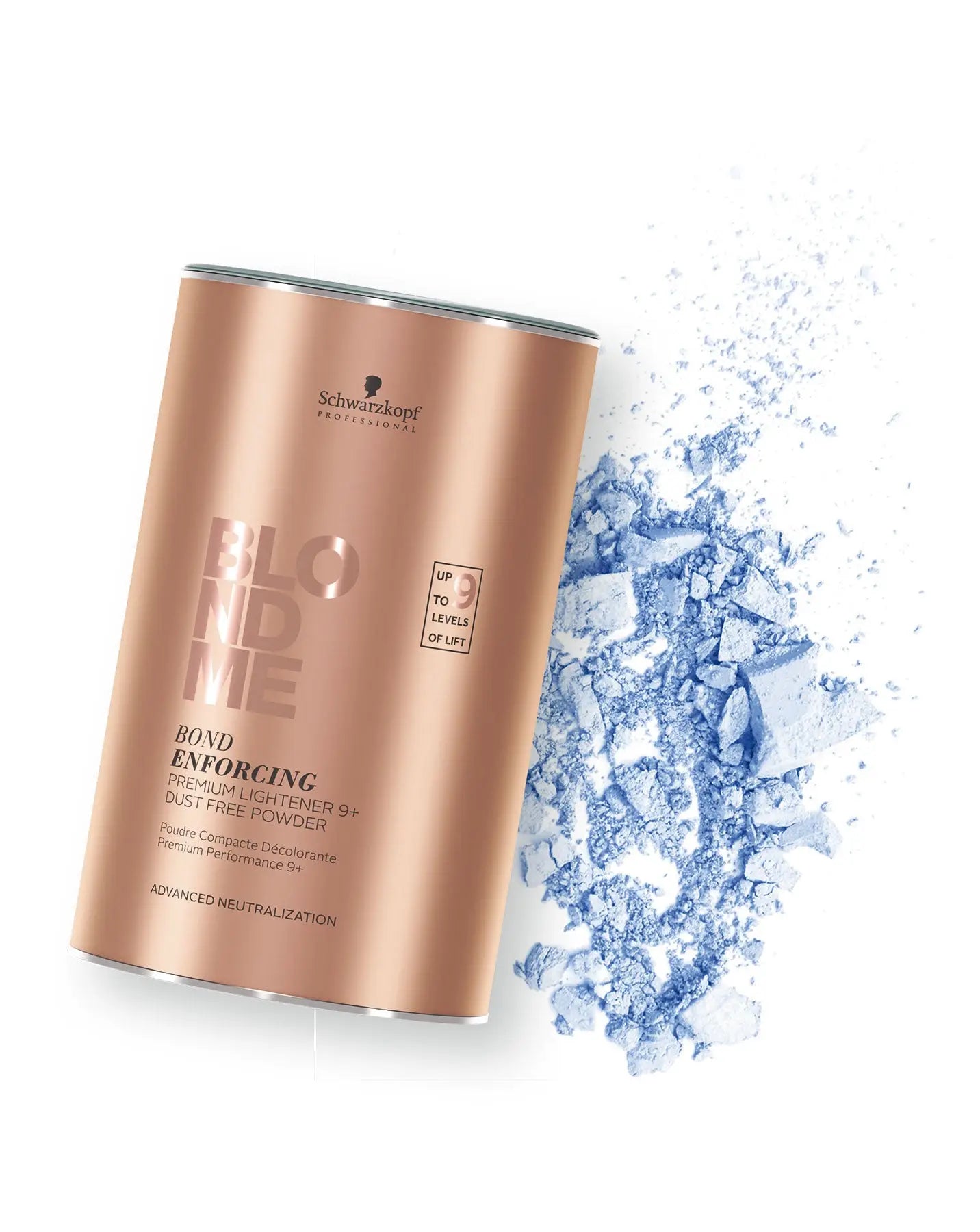 Blonde Haar Aufhellungspulver im Roségold-Behälter aus der Schwarzkopf Blondierung Kollektion