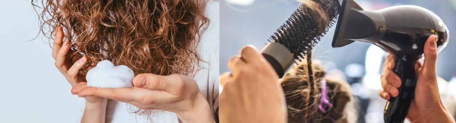 Styling lockiges Haar, Friseursalon, Styling Sammlung