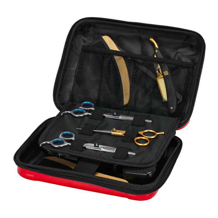 Friseurkoffer des Barbiers rot - Friseurkoffer