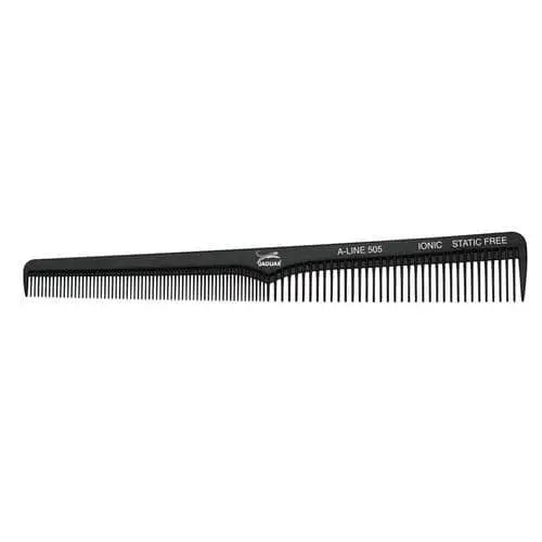 Schwarzer feinzahniger Haarkamm Jaguar A-Line Haarschneidekamm