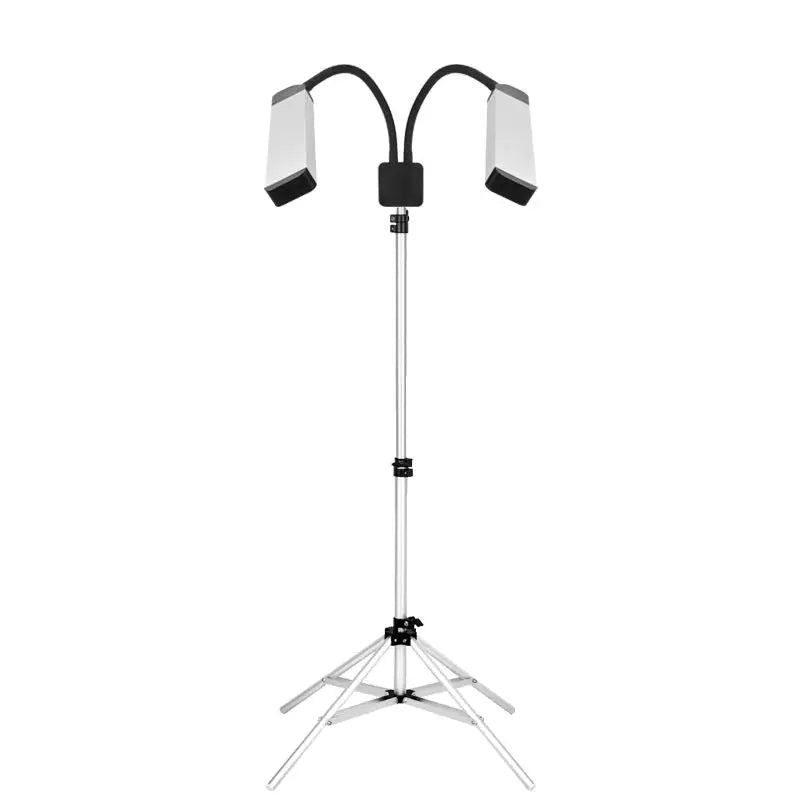 Verstellbare Doppelkopf LED Lampe auf Stativ für Wimpern und Make-up Polluks II