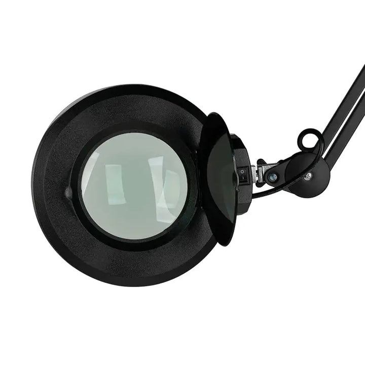 Schwarze Lupenleuchte S5 LED mit Stativ für präzises Arbeiten
