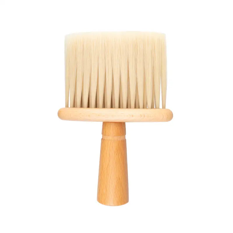 Friseur Nackenpinsel Aus Nylon – Mit Talkumpuder-Funktion Für Salon Und Zuhause, Farbe Weiß