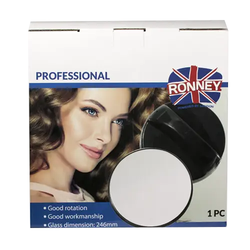 Boxierter Make-up Spiegel im RONNEY Professional Friseur Handspiegel Design
