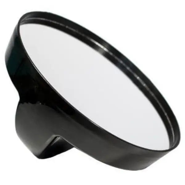Schwarzer runder Automobil-Seitenspiegel auf RONNEY Professional Friseur Handspiegel