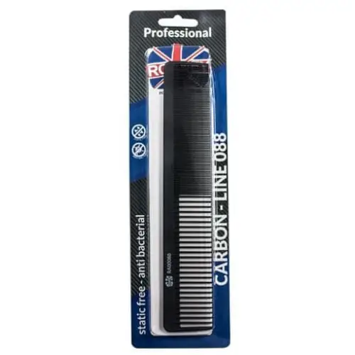 Black carbon Kamm in Verpackung für Ronney Professional Haarkamm Carbon Line 088