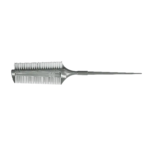 Graue doppelseitige Haarfärbebürste von Ronney Professional Tinting Brush