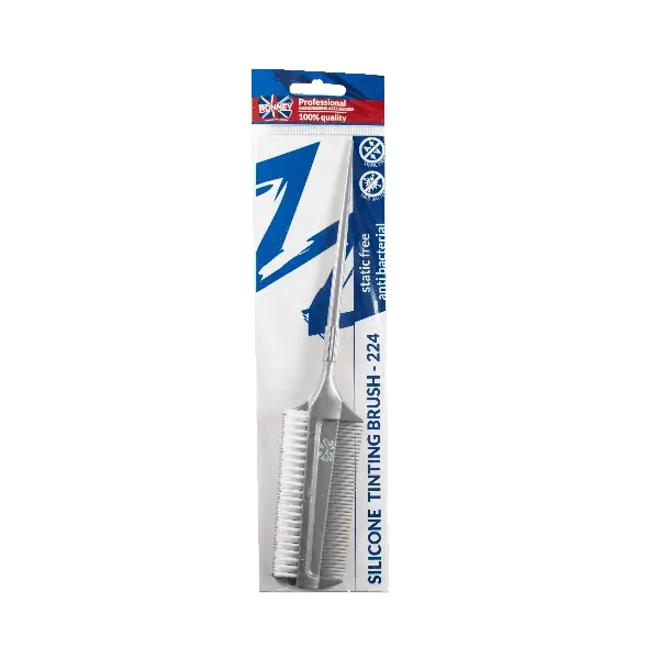 Ronney Professionelle Tönungsbürste mit Silikonkamm für präzentes Haarstyling