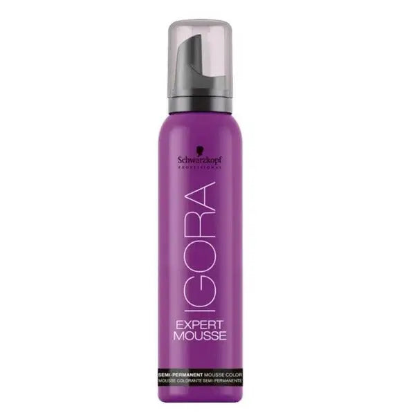 Schwarzkopf Igora Expert Mousse mit lila Haarschaumflasche für farbige Haarpflege