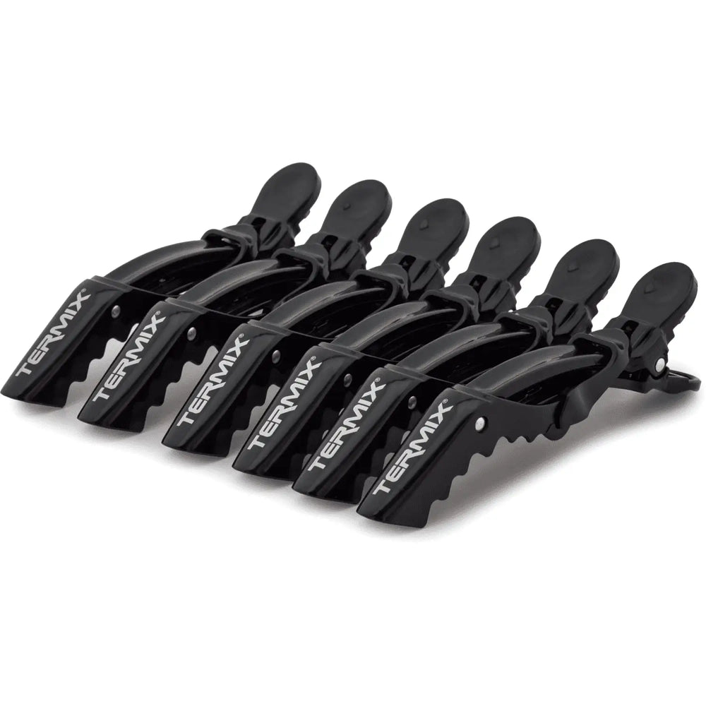 Schwarze Haarklammern von Termix zum Stylen und Fixieren der Frisur
