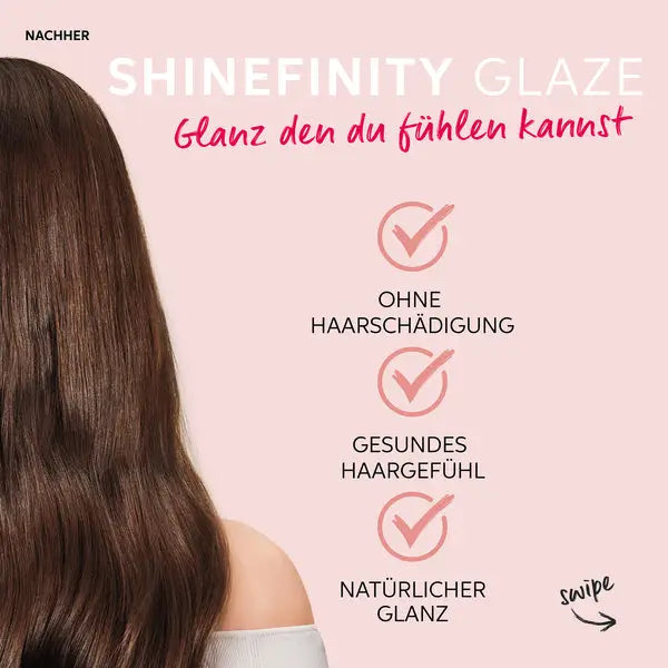 Hair glaze Werbung für Wella Shinefinity Zero Lift Glaze im Friseursalon