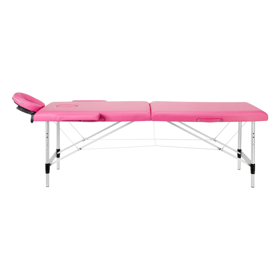 Klappbare Massageliege Aluminium Komfort Activ Fizjo 2 Segmente rosa