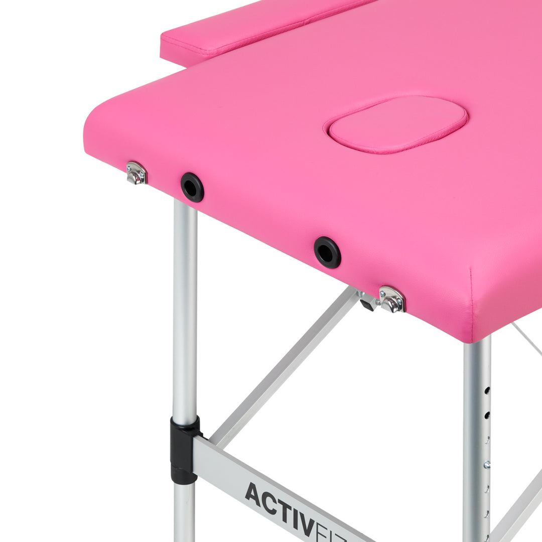 Klappbare Massageliege Aluminium Komfort Activ Fizjo 2 Segmente rosa