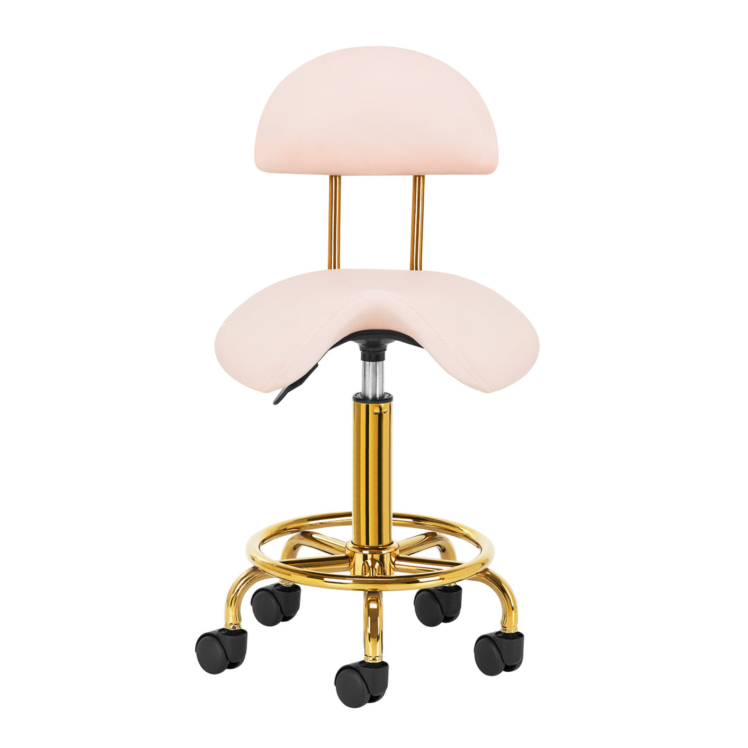 Kosmetikhocker 6001-G gold – pink