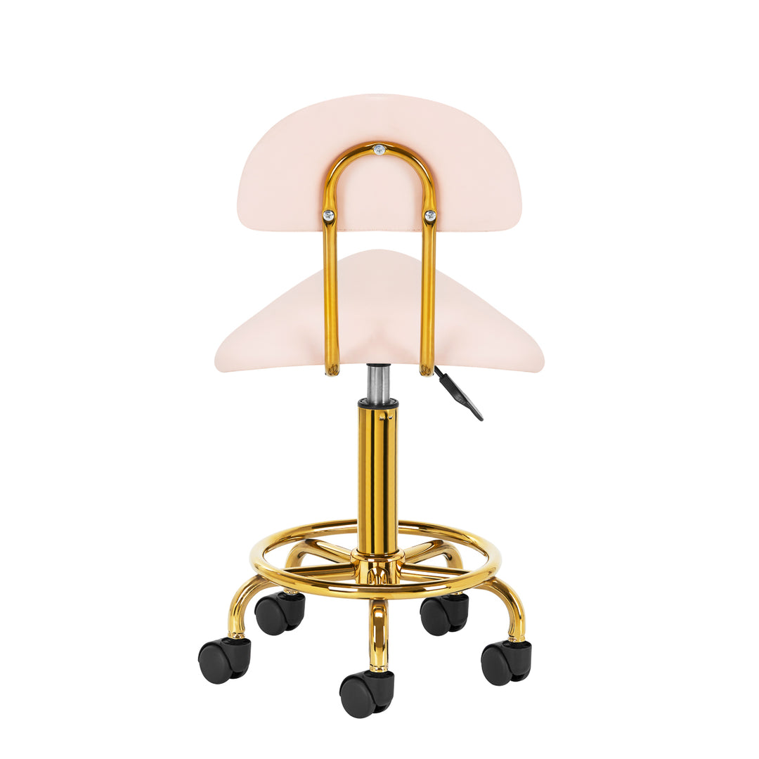 Kosmetikhocker 6001-G gold – pink