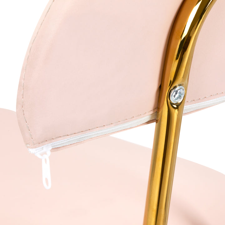 Kosmetikhocker 6001-G gold – pink