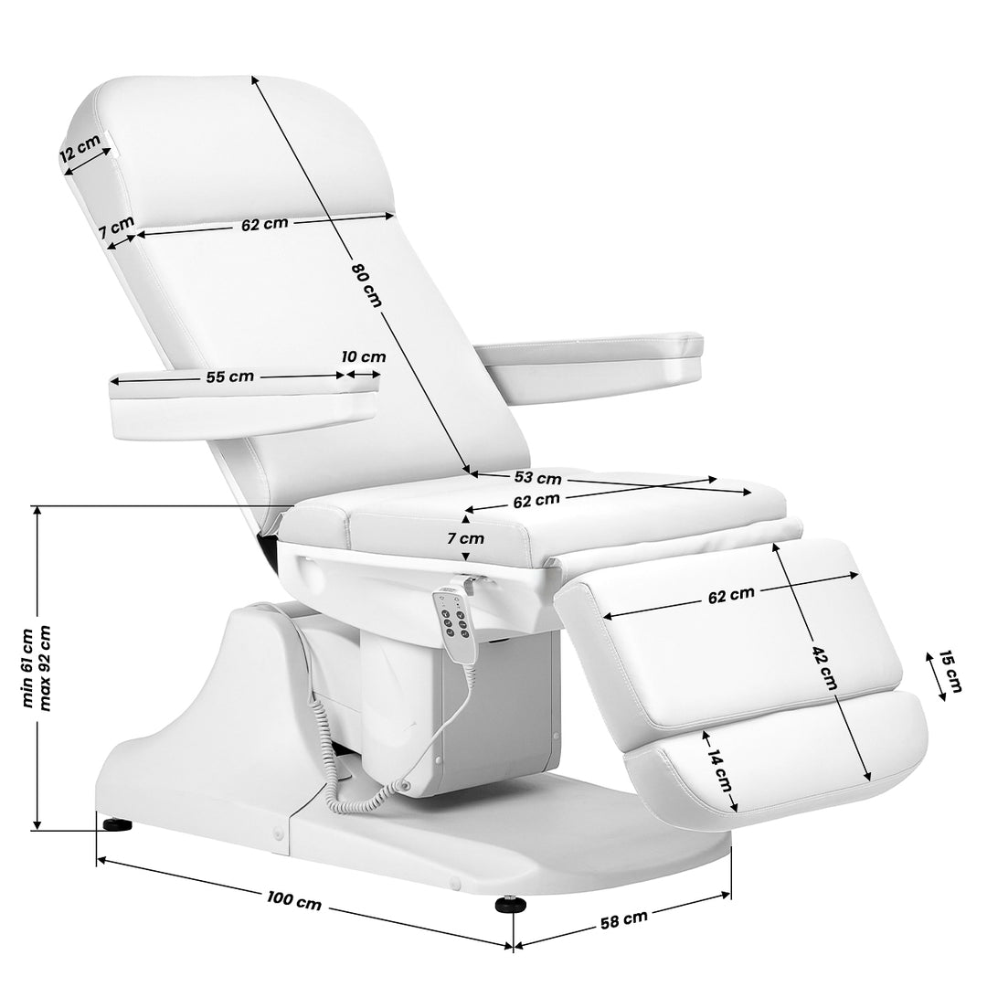 Elektr. Kosmetikstuhl Azzurro 891 Weiß