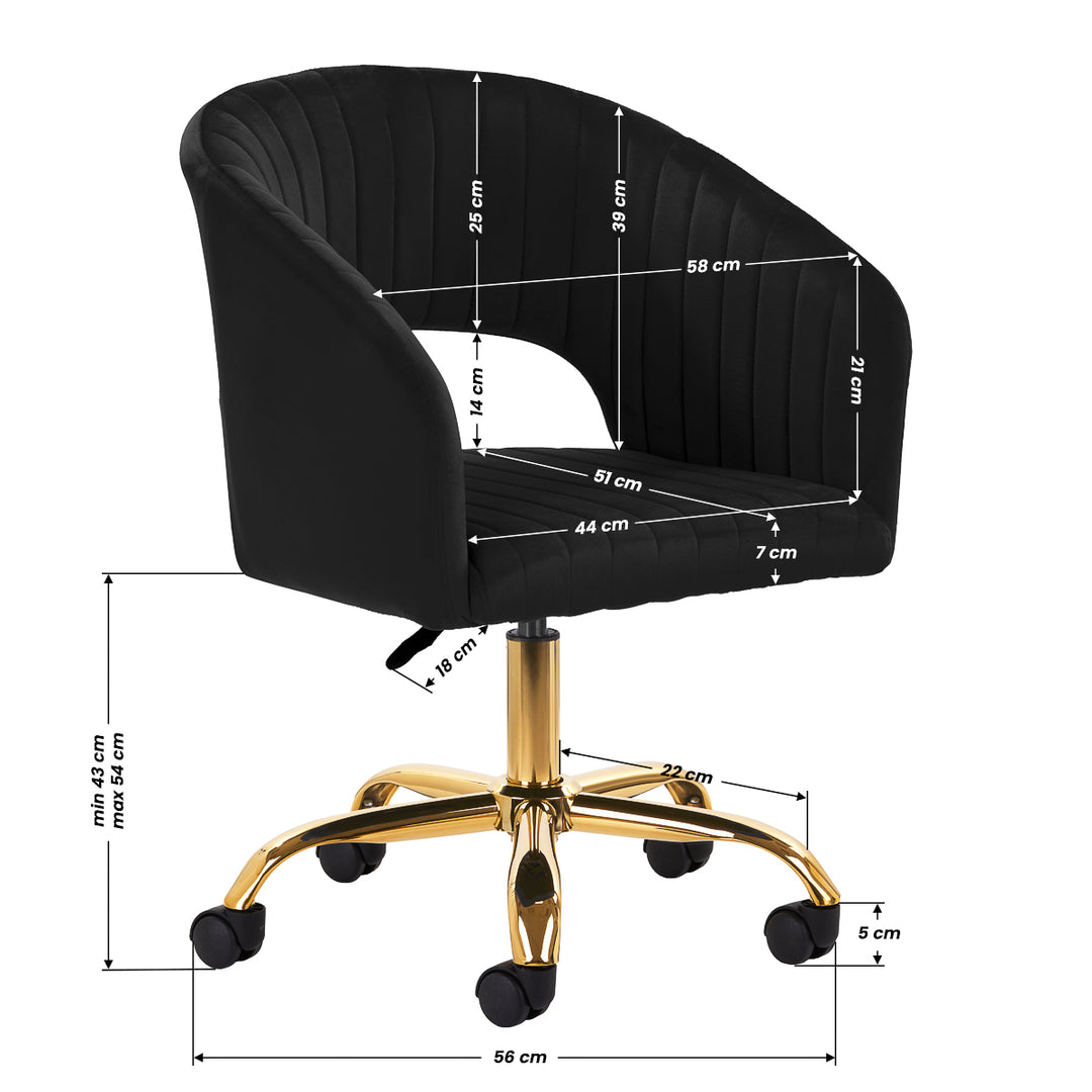 4Rico Drehstuhl QS-OF212G schwarz