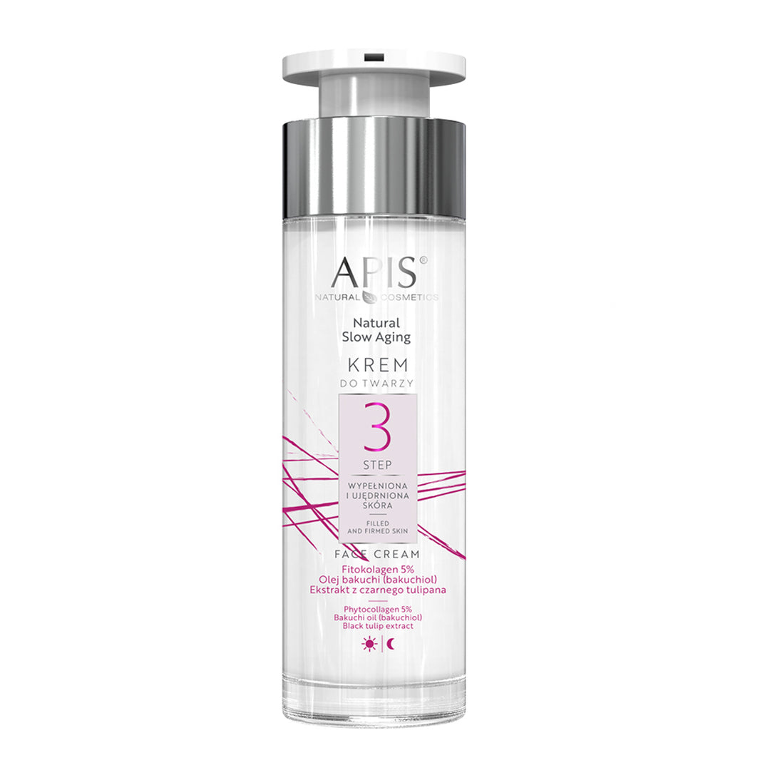 Apis Natural Slow Aging Gesichtscreme STEP 3 gefüllte und gestraffte Haut 50 ml