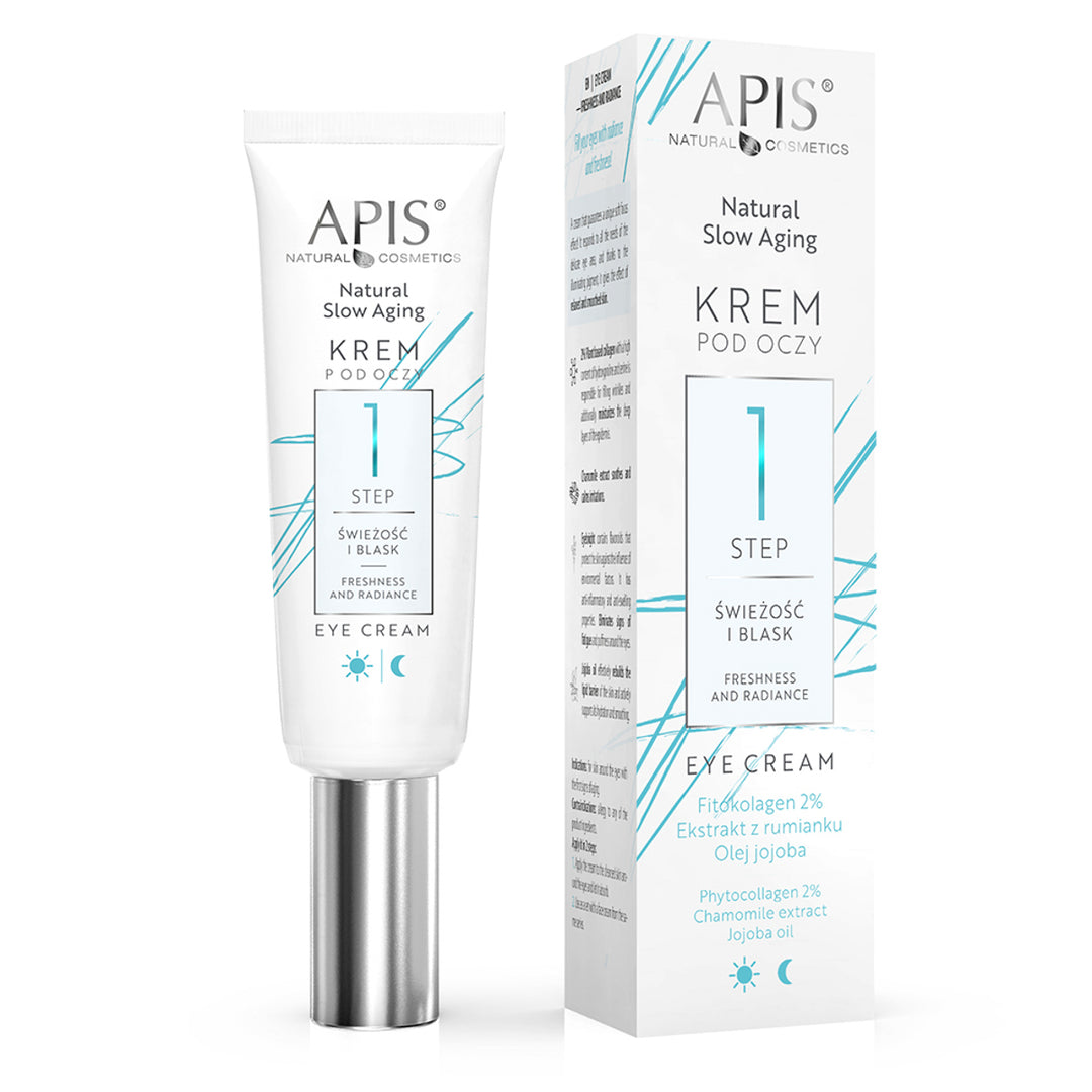 Apis Natural Slow Aging Augencreme STEP 1 Frische und Glanz 15 ml