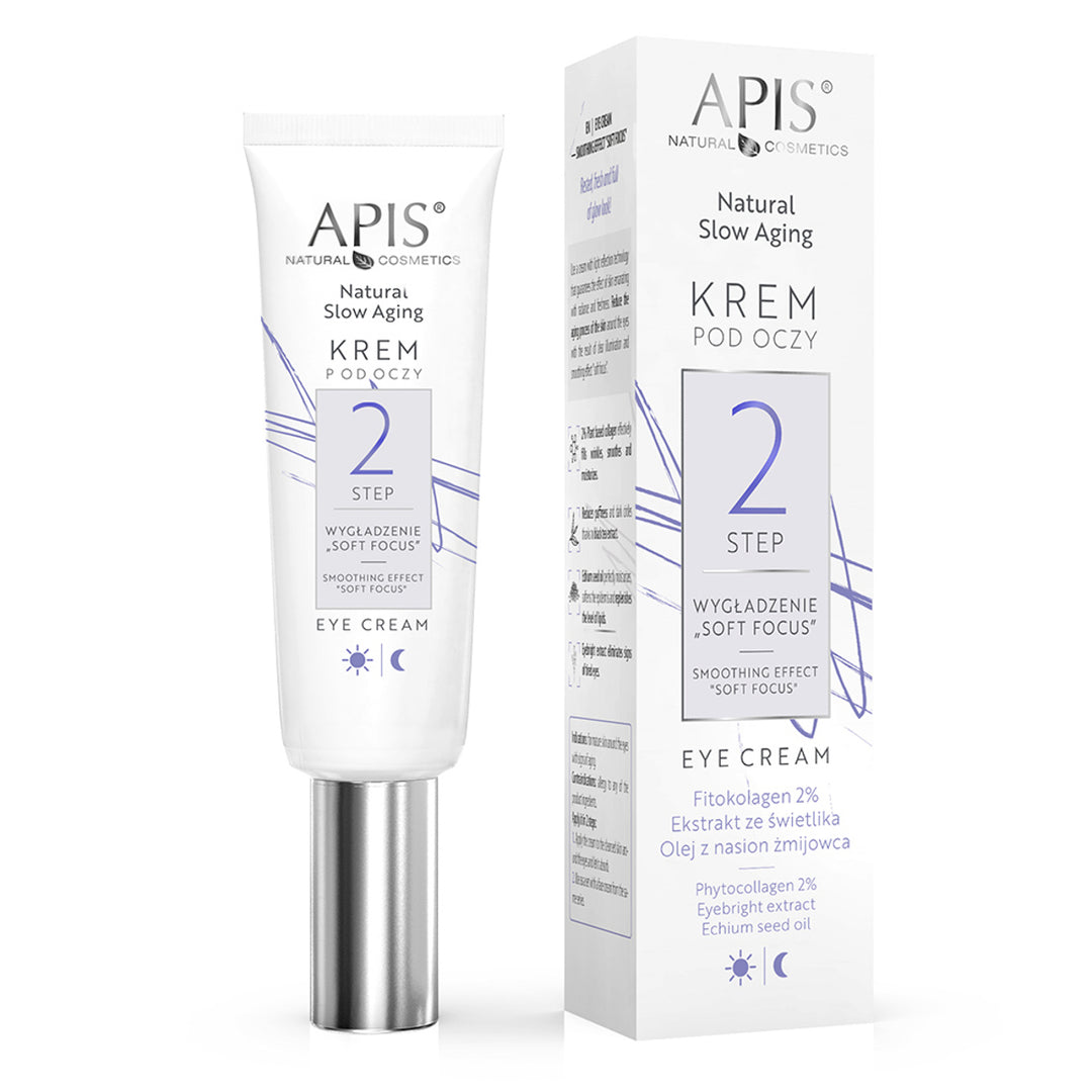 Apis Natural Slow Aging Augencreme STEP 2 glättend "SOFT FOCUS" 15 ml