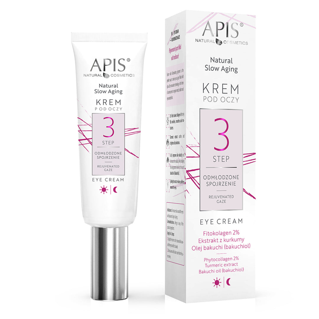 Apis Natural Slow Aging Augencreme STEP 3 verjüngter Look 15 ml