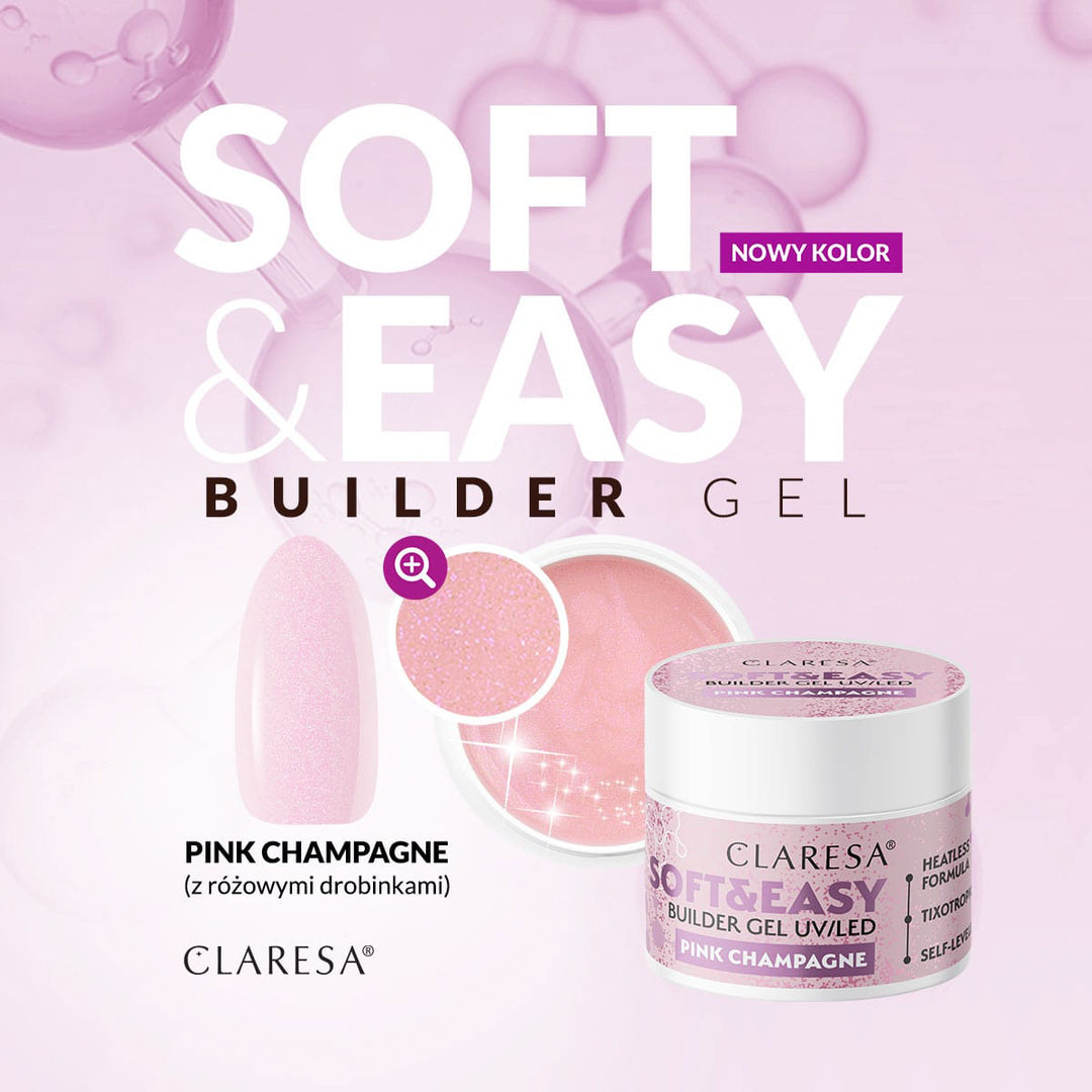 Claresa Aufbaugel Soft&Easy Gel rosa champagner 90g