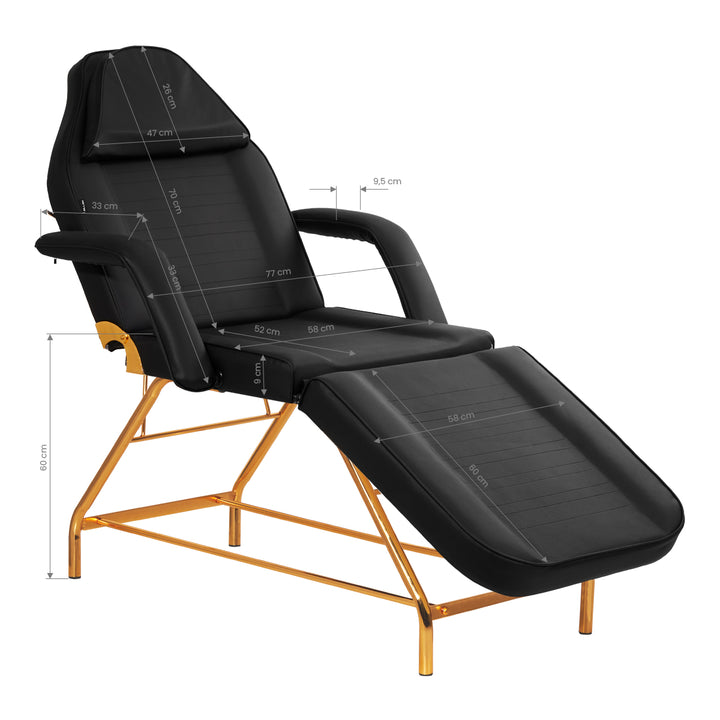 Kosmetikstuhl SILLON 211 gold pro schwarz