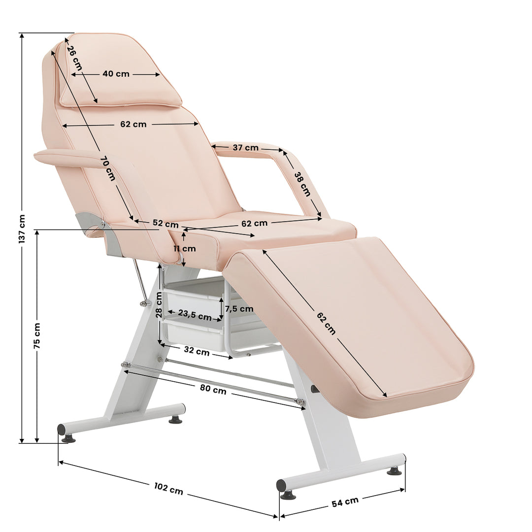 Kosmetikliege Basic 202 mit Schubladen rosa