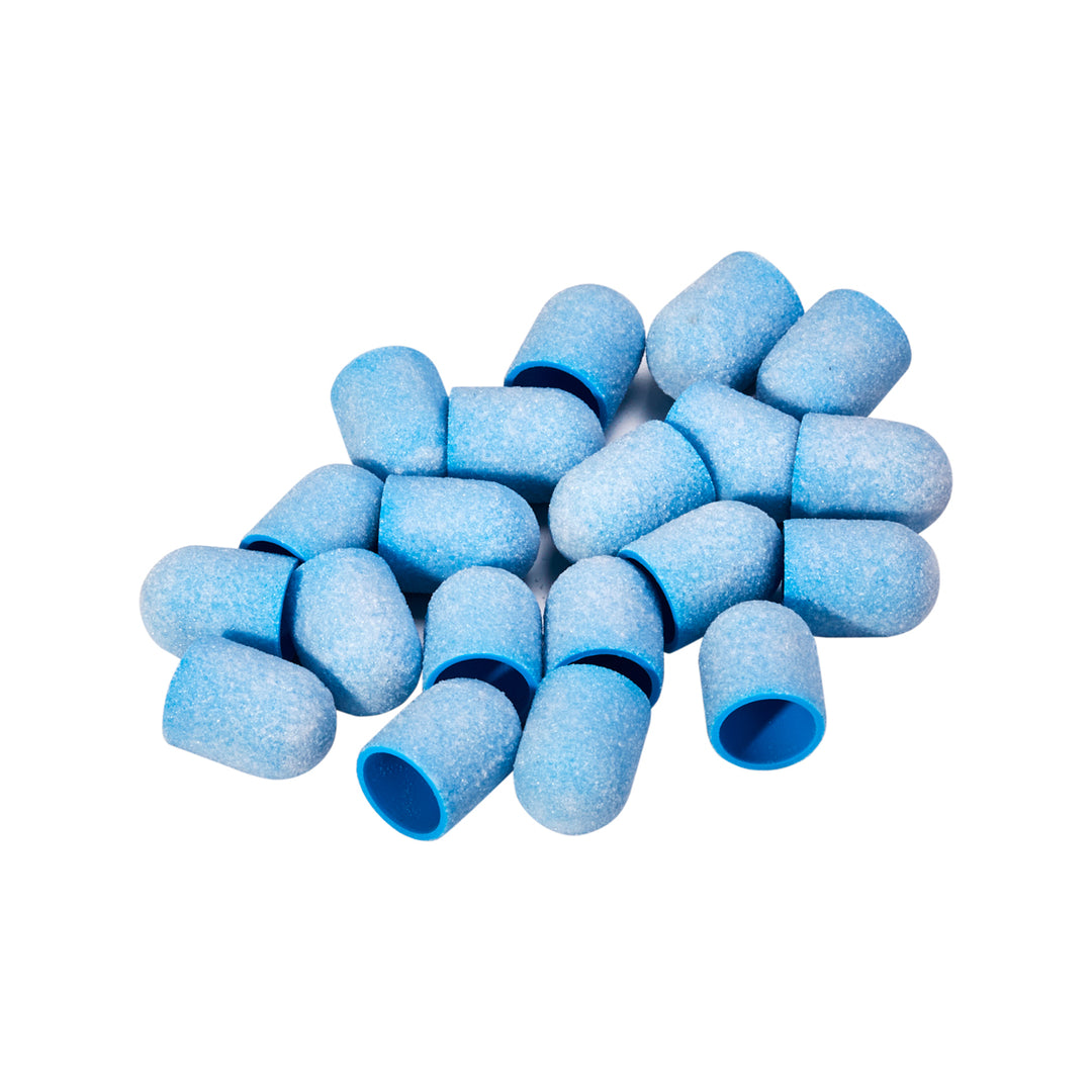 Exo blau med Schleifkappe 10mm /150 20pcs Hartkappe