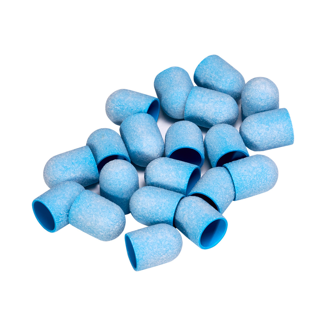 Exo blau med Schleifkappe 13mm /150 20pcs Hartkappe