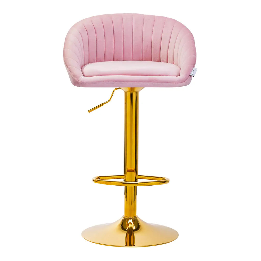 4Rico Barhocker QS-B16G Samt Rosa - Barhocker
