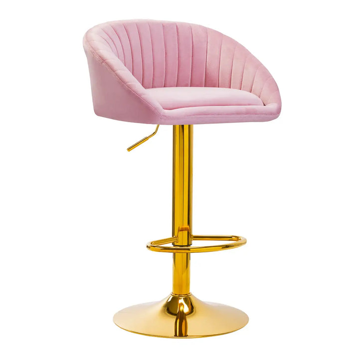 4Rico Barhocker QS-B16G Samt Rosa - Barhocker