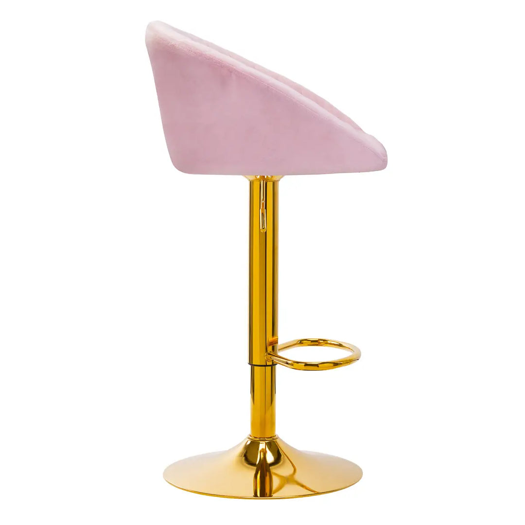 4Rico Barhocker QS-B16G Samt Rosa - Barhocker