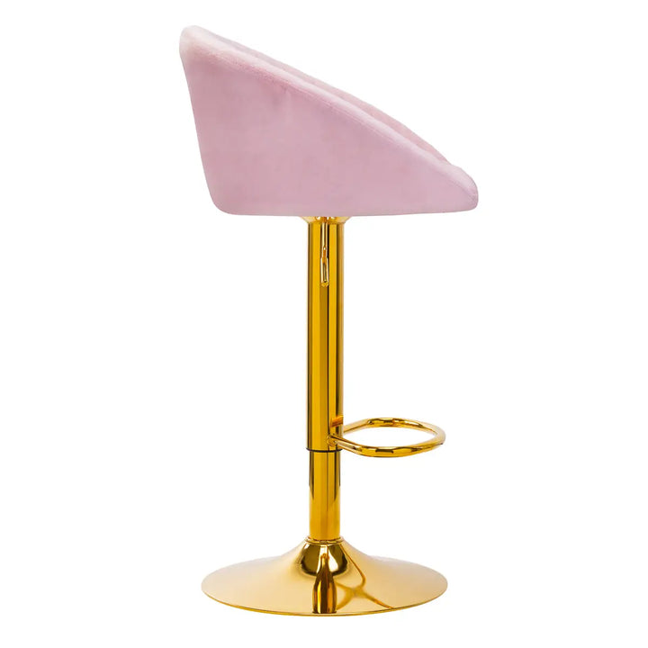 4Rico Barhocker QS-B16G Samt Rosa - Barhocker