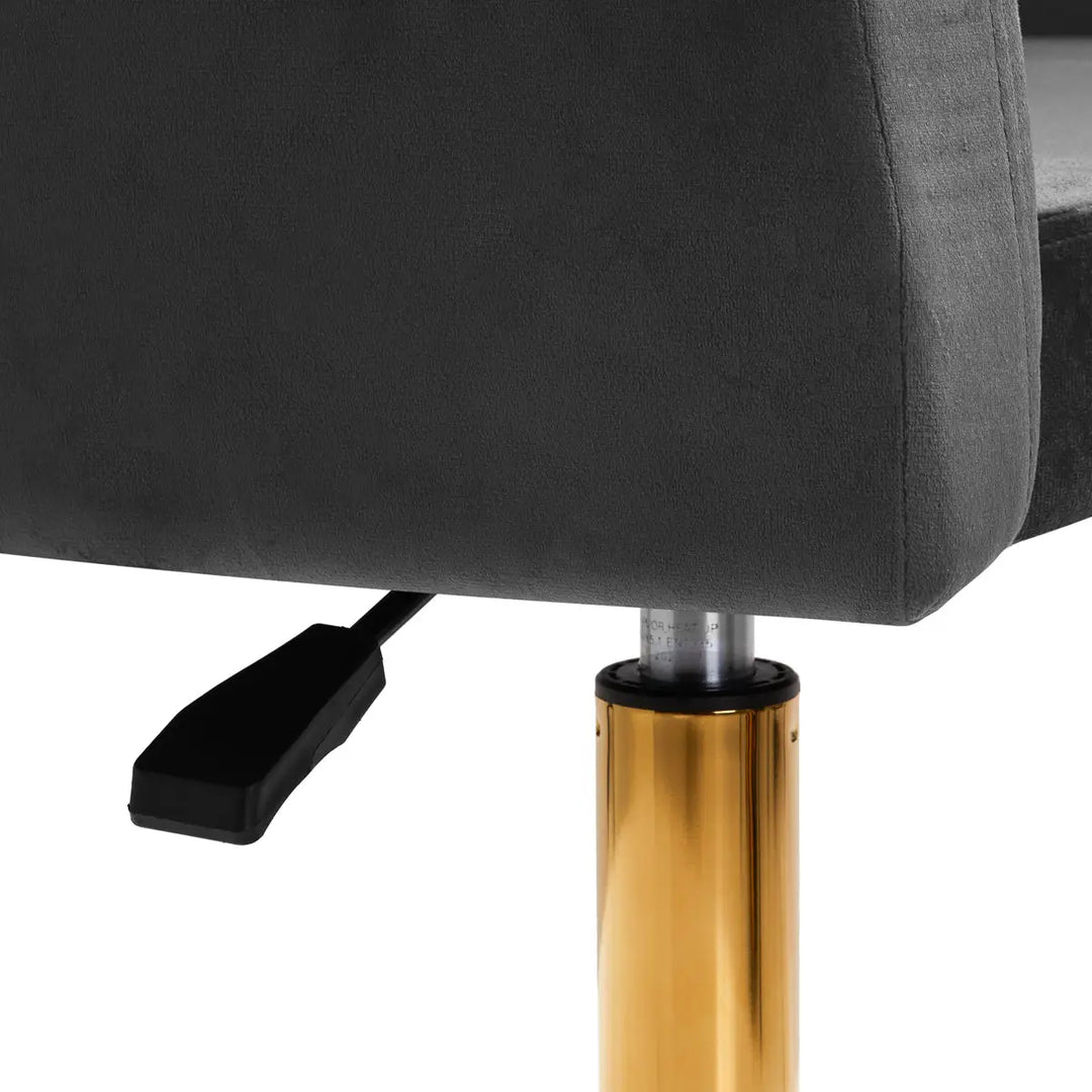 Activeshop Kosmetikhocker – Rollhocker Friseurhocker 4Rico Drehbar, QS-BL14G, Grau – Praktisch & Stylisch
