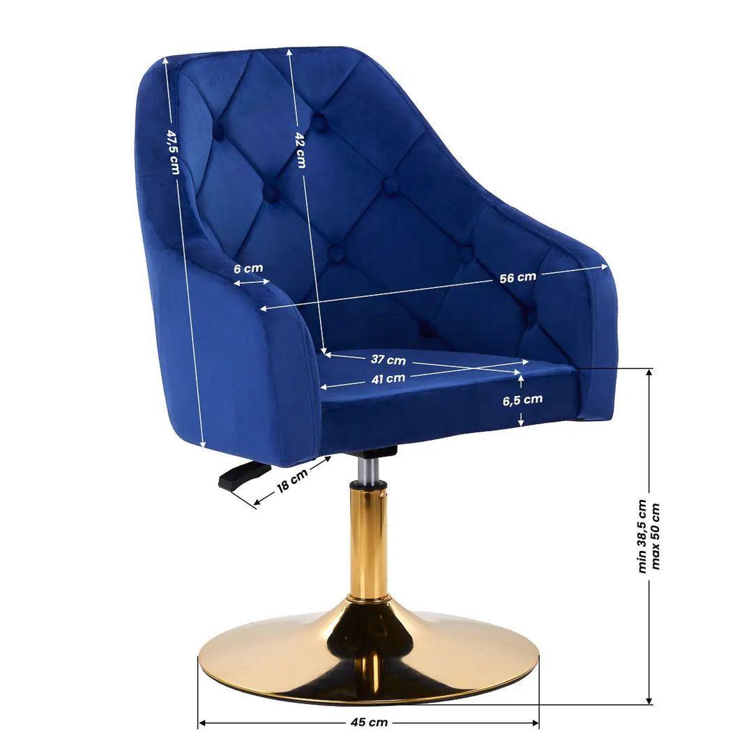 4Rico Drehstuhl QS-BL14G marineblau - Barhocker