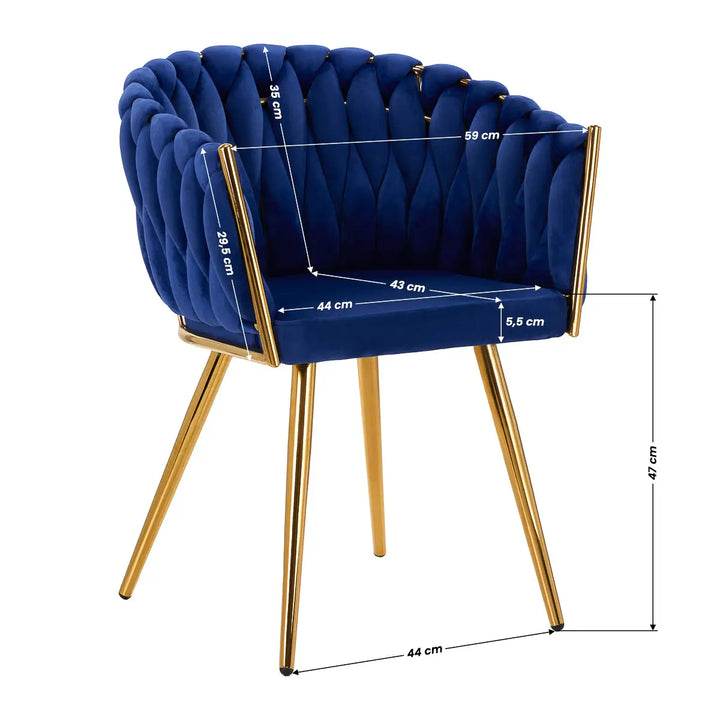 4Rico Stuhl QS-GW06G marineblau - Kosmetikstuhl