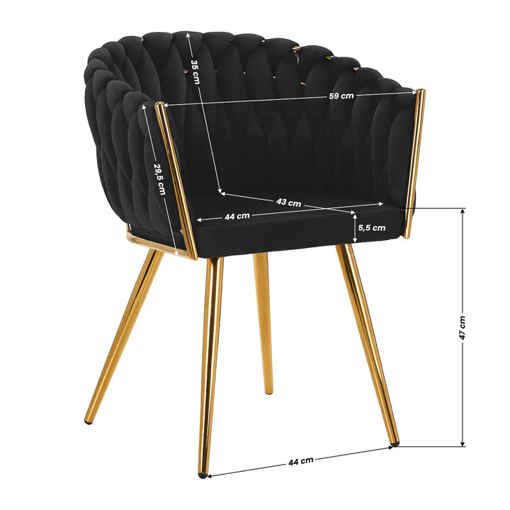 4Rico Stuhl QS-GW06G schwarz - Kosmetikstuhl