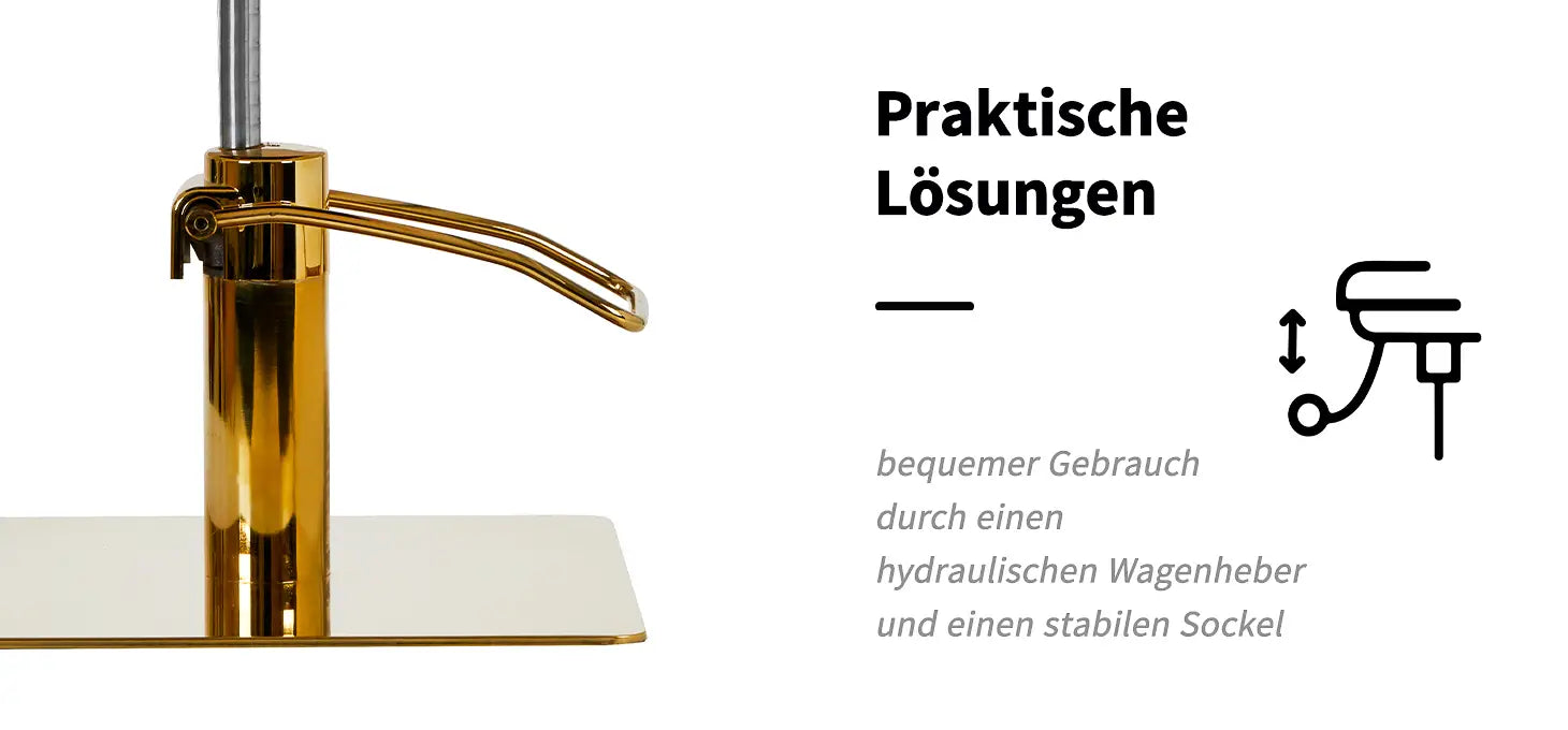 Gabbiano Friseurstuhl Berlin weiß-gold