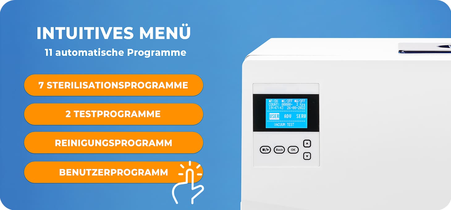 Lafomed Autoklav premium line lfss08aa mit Drucker 8-l klasse-b medizinisch