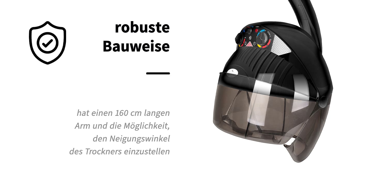Gabbiano Haartrockner Centurion DVI-303W drei Geschwindigkeiten ionisch schwarz