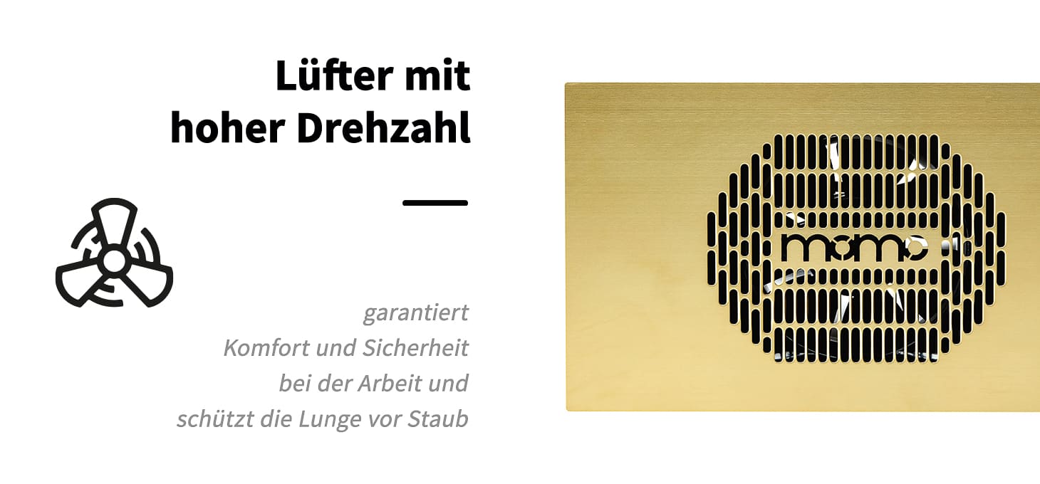 Einbau-Staubabsorber Momo S-41 gold