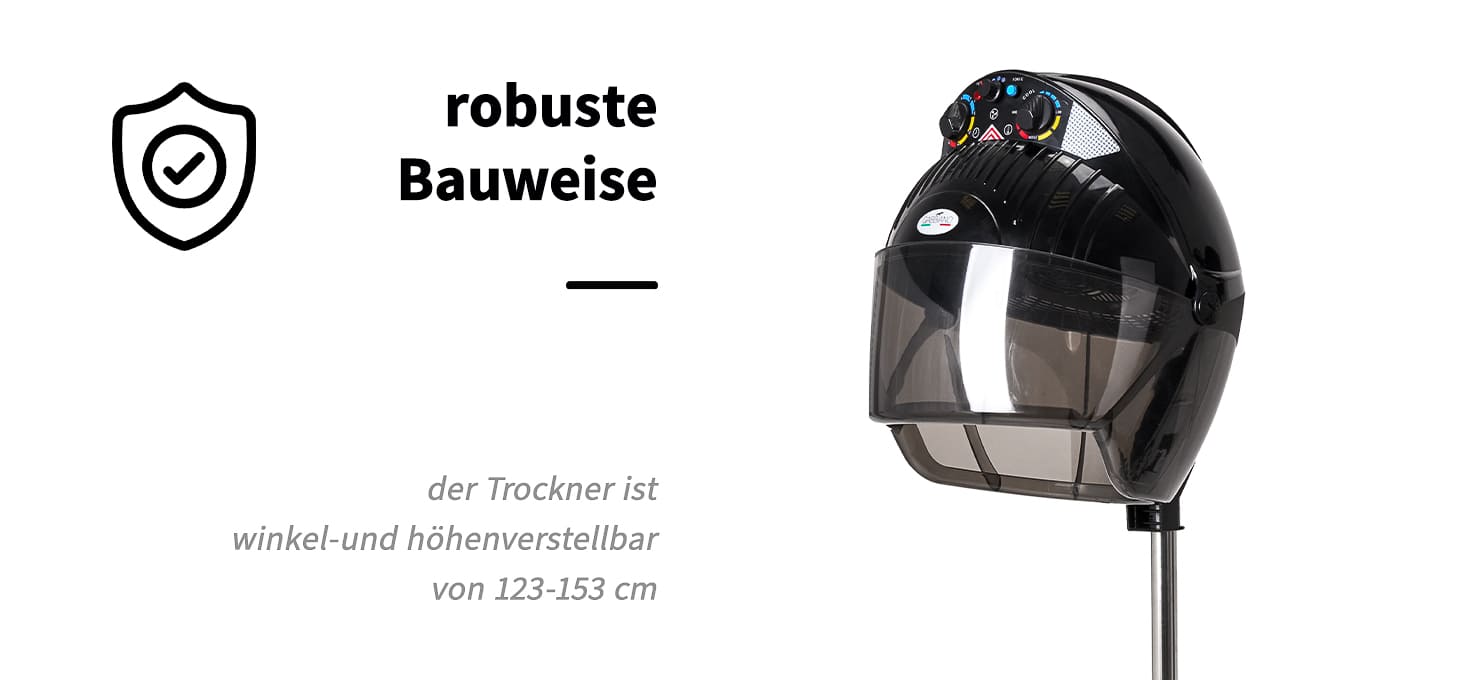 Gabbiano Centurion LVI-203S dreistufiger Ionen-Haartrockner schwarz
