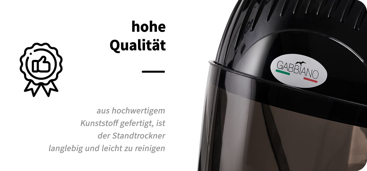 Gabbiano Centurion LVI-203S dreistufiger Ionen-Haartrockner schwarz