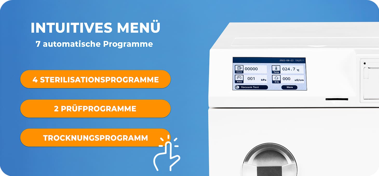 Lafomed Autoklav lfss03aa touch mit Drucker 3 L Klasse B medizinisch