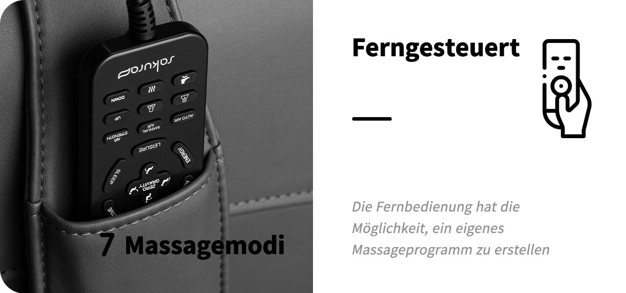 Sakura Massagesessel Premium 807 Grau