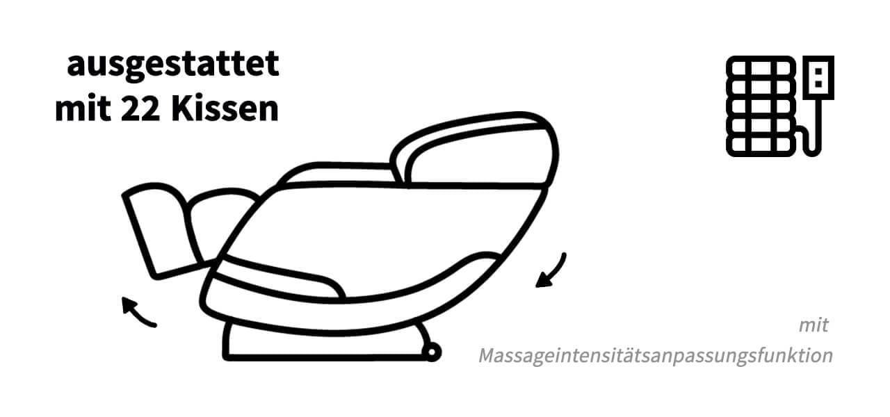 Sakura Massagesessel Premium 807 Grau